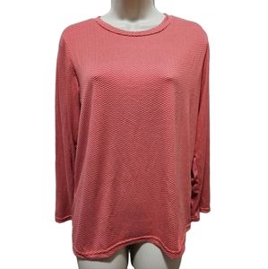 NWOT Women's Real Essentials Red Zig Zag Striped Shirt